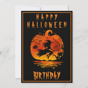 INVITATION HEUREUX 40E ANNIVERSAIRE FÊTE DE HALLOWEEN