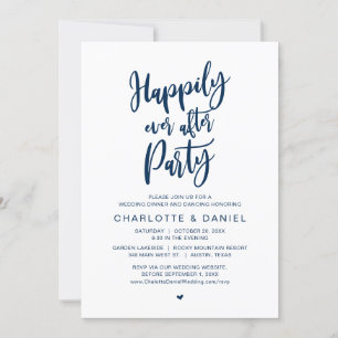 Invitation Heureux Après La Fête, Dîner Mariage Danser