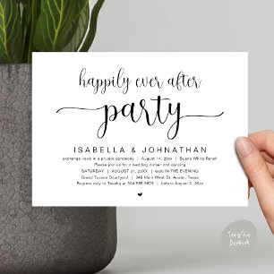 Invitation Heureux Après La Fête, Dîner Mariage Danser