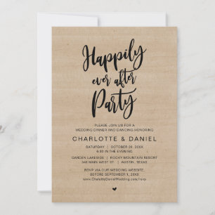 Invitation Heureux Après La Fête, Dîner Mariage Danser