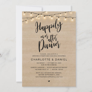 Invitation Heureux Après Le Dîner, Mariage Elopement