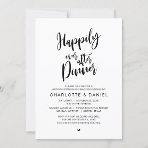 Invitation Heureux Après Le Dîner, Mariage Elopement