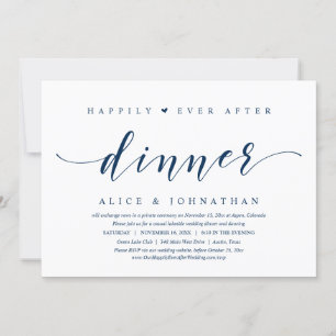 Invitation Heureux Après Le Dîner, Mariage Elopement Party