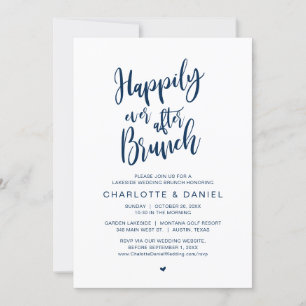 Invitation Heureux Jamais Après Brunch, Mariage Elopement