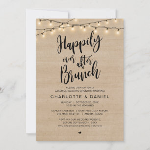 Invitation Heureux Jamais Après Brunch, Mariage Elopement