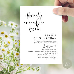 Invitation Heureux Jamais Après Brunch, Mariage Elopement