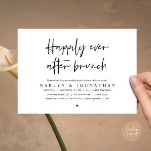 Invitation Heureux Jamais Après Brunch, Mariage Elopement