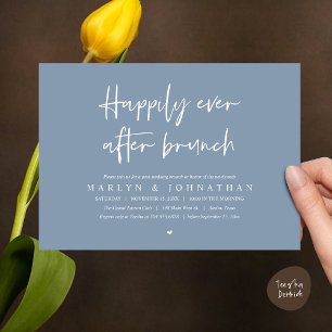 Invitation Heureux Jamais Après Brunch, Mariage Elopement