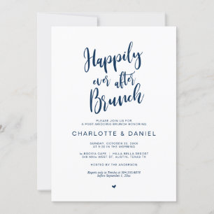 Invitation Heureux Jamais Après Brunch, Post Mariage Elopemen