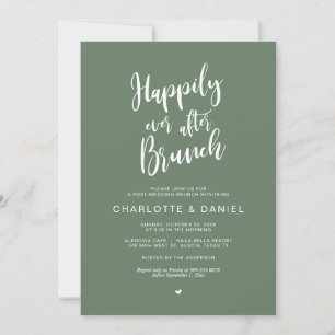Invitation Heureux Jamais Après Brunch, Post Mariage Elopemen