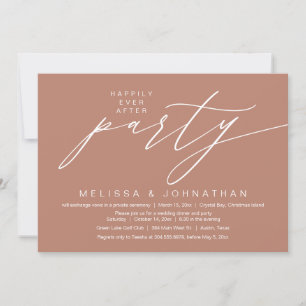 Invitation Heureux Jamais Après La Fête, Elopement Mariage