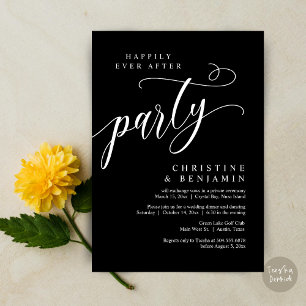 Invitation Heureux Jamais Après La Fête, Elopement Mariage
