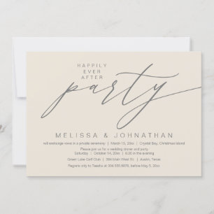 Invitation Heureux Jamais Après La Fête, Elopement Mariage