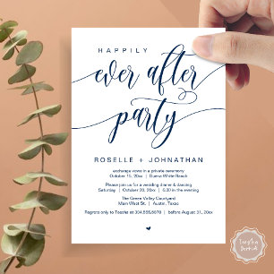 Invitation Heureux Jamais Après La Fête Moderne Dîner Mariage