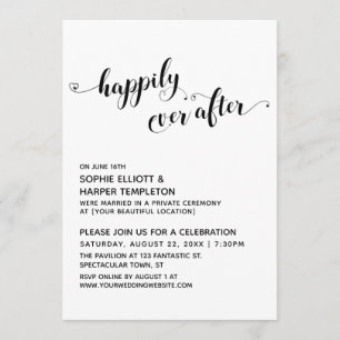 Invitation Heureux Jamais Après Le Coeur Réception Script Seu