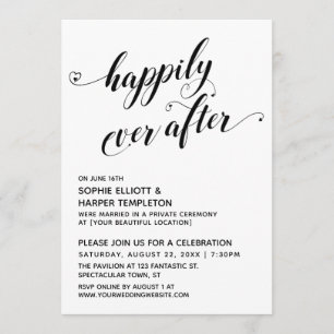 Invitation Heureux Jamais Après Le Coeur Réception Script Seu