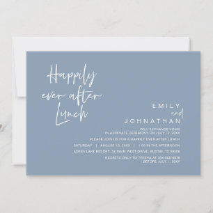 Invitation Heureux Jamais Après Le Déjeuner Mariage, Dusty Bl