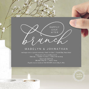 Invitation Heureux Jamais Après Le Déjeuner, Mariage Elopemen