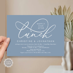 Invitation Heureux Jamais Après Le Déjeuner, Mariage Elopemen