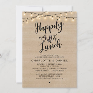 Invitation Heureux Jamais Après Le Déjeuner, Mariage Elopemen