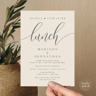 Invitation Heureux Jamais Après Le Déjeuner, Poste Mariage
