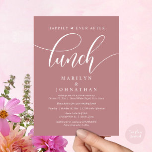 Invitation Heureux Jamais Après Le Déjeuner, Poste Mariage