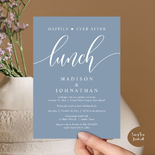 Invitation Heureux Jamais Après Le Déjeuner, Poste Mariage