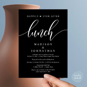 Invitation Heureux Jamais Après Le Déjeuner, Poste Mariage