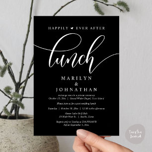 Invitation Heureux Jamais Après Le Déjeuner, Poste Mariage
