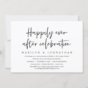 Invitation Heureux Jamais Après Le Dîner Décontracté Mariage
