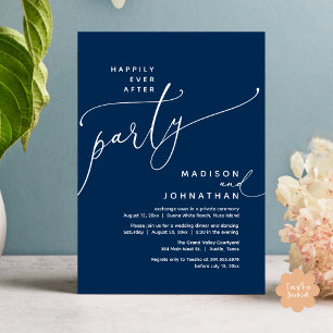 Invitation Heureux Jamais Après Le Dîner D'Elopement Du Maria