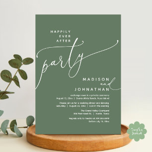Invitation Heureux Jamais Après Le Dîner D'Elopement Du Maria