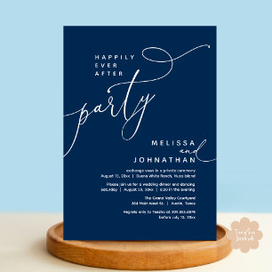 Invitation Heureux Jamais Après Le Dîner D'Elopement Du Maria