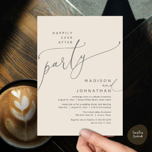Invitation Heureux Jamais Après Le Dîner D'Elopement Du Maria