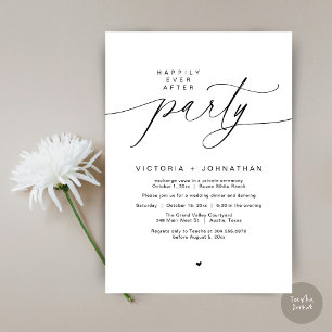 Invitation Heureux Jamais Après Le Dîner D'Elopement Du Maria