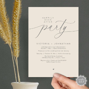 Invitation Heureux Jamais Après Le Dîner D'Elopement Du Maria