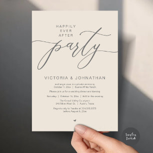 Invitation Heureux Jamais Après Le Dîner D'Elopement Du Maria