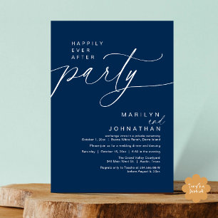 Invitation Heureux Jamais Après Le Dîner D'Elopement Du Maria