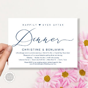 Invitation Heureux Jamais Après Le Dîner Elopement, Script Mo
