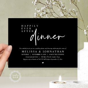 Invitation Heureux Jamais Après Le Dîner Mariage Dancing Part