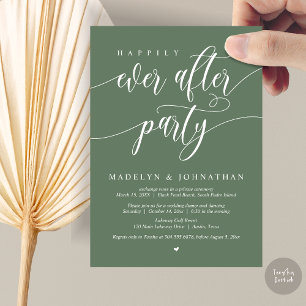 Invitation Heureux Jamais Après Le Dîner Mariage De Fête, Cui