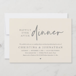 Invitation Heureux Jamais Après Le Dîner Mariage De Fête Dans