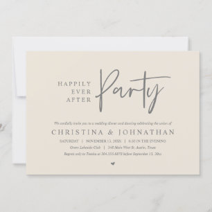 Invitation Heureux Jamais Après Le Dîner Mariage De Fête Dans