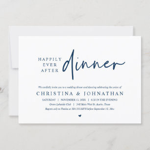 Invitation Heureux Jamais Après Le Dîner Mariage De Fête Dans