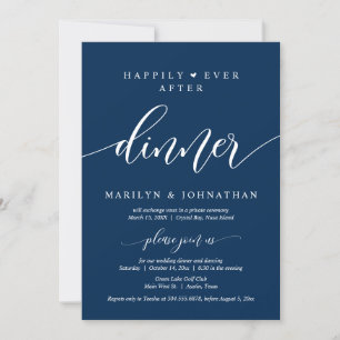 Invitation Heureux Jamais Après Le Dîner Mariage Elopement