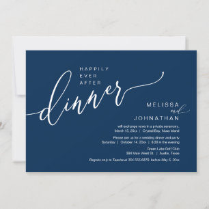 Invitation Heureux Jamais Après Le Dîner Mariage Elopement