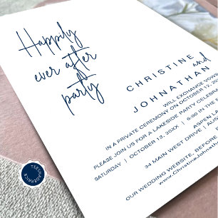 Invitation Heureux Jamais Après Le Dîner Mariage Elopement