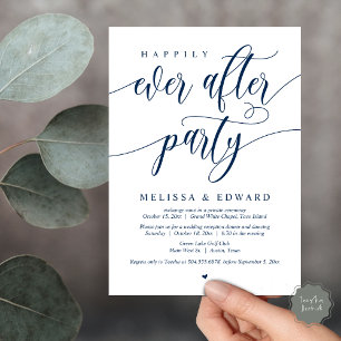 Invitation Heureux Jamais Après Le Dîner Mariage Elopement