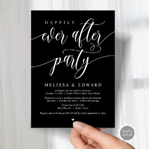 Invitation Heureux Jamais Après Le Dîner Mariage Elopement