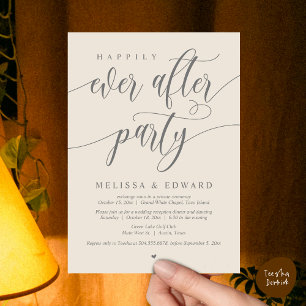 Invitation Heureux Jamais Après Le Dîner Mariage Elopement